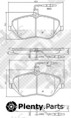  MAPCO part 6825 Brake Pad Set, disc brake