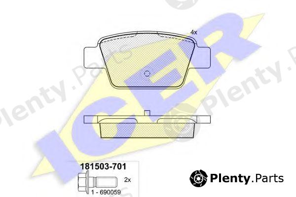  ICER part 181503-701 (181503701) Brake Pad Set, disc brake