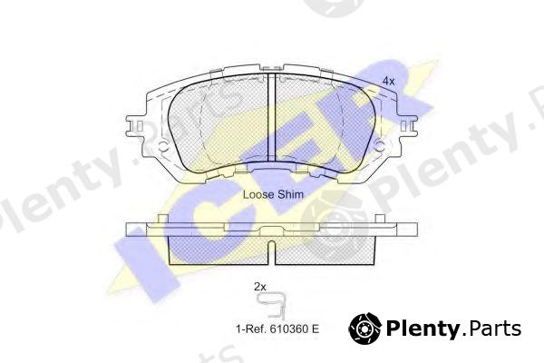  ICER part 182180 Brake Pad Set, disc brake