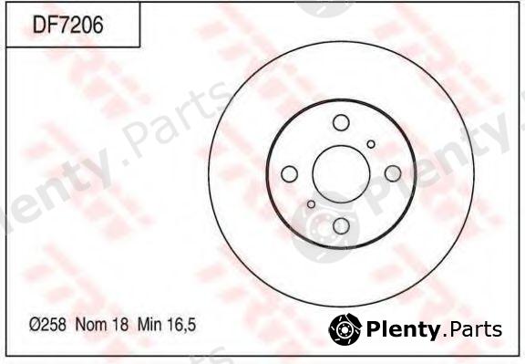  TRW part DF7206 Brake Disc