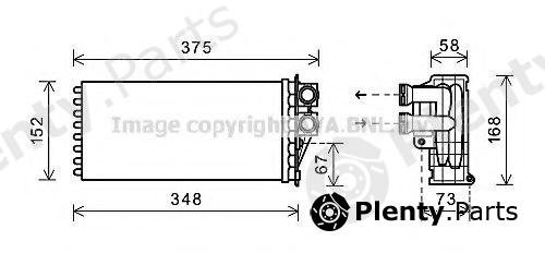  AVA QUALITY COOLING part PE6359 Heat Exchanger, interior heating