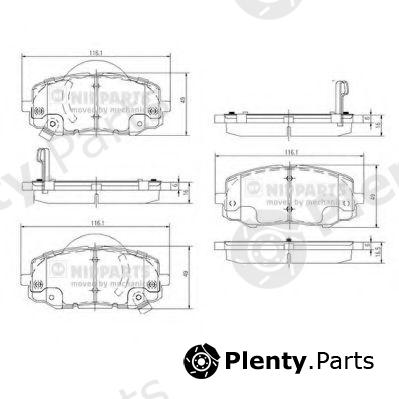  NIPPARTS part N3600552 Brake Pad Set, disc brake