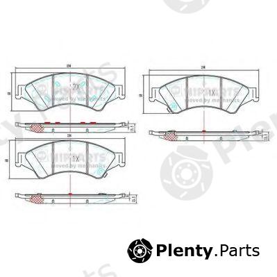  NIPPARTS part N3603075 Brake Pad Set, disc brake