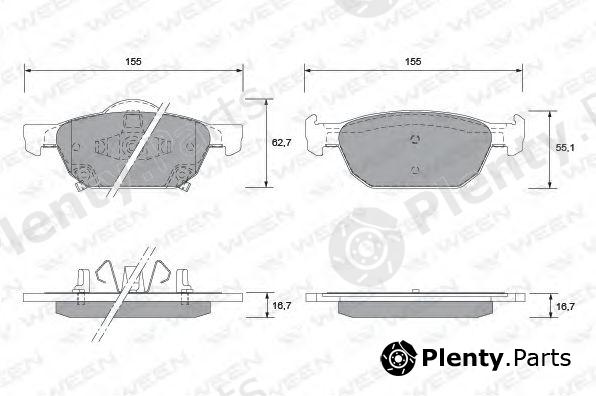  WEEN part 151-2570 (1512570) Brake Pad Set, disc brake