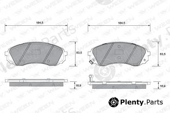  WEEN part 151-2584 (1512584) Brake Pad Set, disc brake