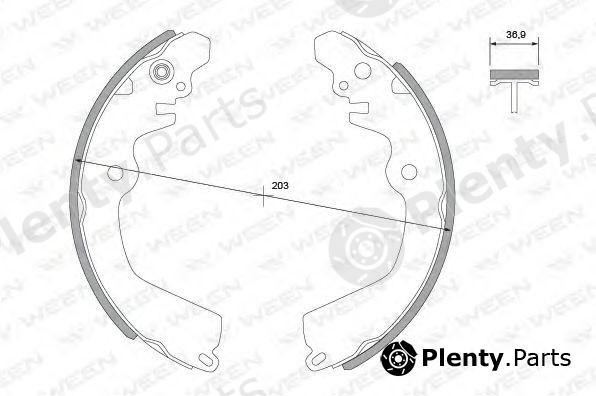  WEEN part 152-2058 (1522058) Brake Shoe Set