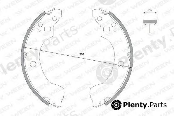  WEEN part 152-2460 (1522460) Brake Shoe Set