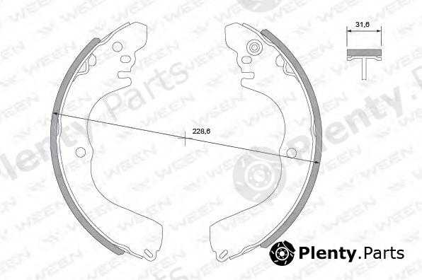  WEEN part 152-2462 (1522462) Brake Shoe Set