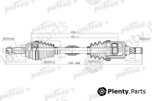  PATRON part PDS2033 Drive Shaft