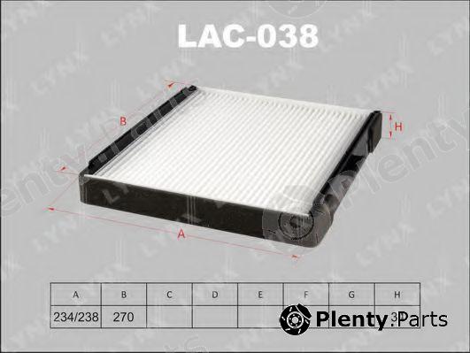  LYNXauto part LAC038 Filter, interior air