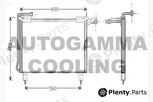  AUTOGAMMA part 104586 Condenser, air conditioning