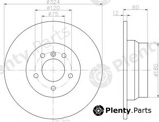  HELLA part 8DD355107-771 (8DD355107771) Brake Disc