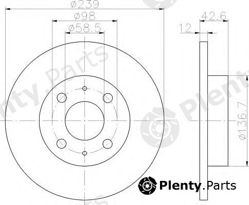  HELLA part 8DD355101-481 (8DD355101481) Brake Disc
