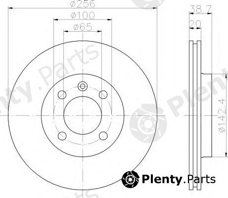  HELLA part 8DD355101-321 (8DD355101321) Brake Disc