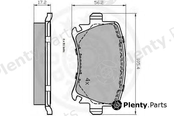  OPTIMAL part 12263 Brake Pad Set, disc brake