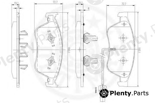  OPTIMAL part 12498 Brake Pad Set, disc brake