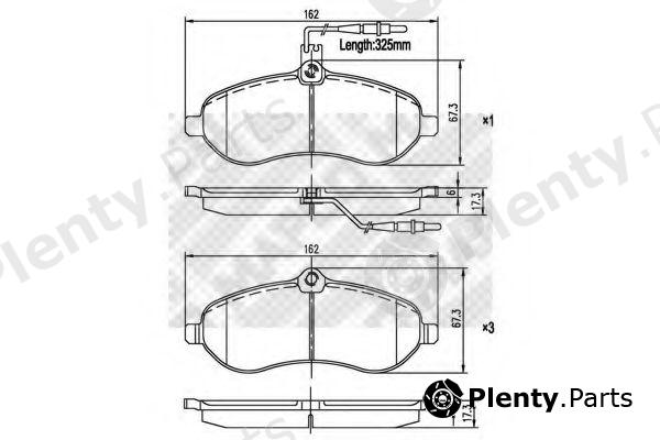  MAPCO part 6851 Brake Pad Set, disc brake