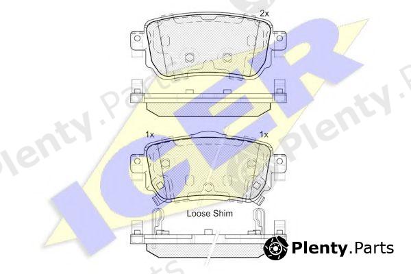  ICER part 182188 Brake Pad Set, disc brake