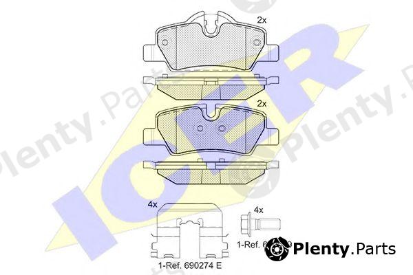  ICER part 182190 Brake Pad Set, disc brake