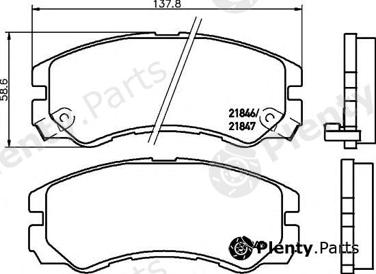  HELLA PAGID part 8DB355016-611 (8DB355016611) Brake Pad Set, disc brake