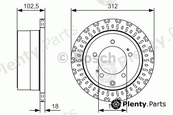 BOSCH part 0986479U25 Brake Disc