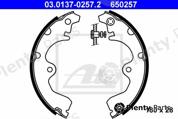  ATE part 03.0137-0257.2 (03013702572) Brake Shoe Set