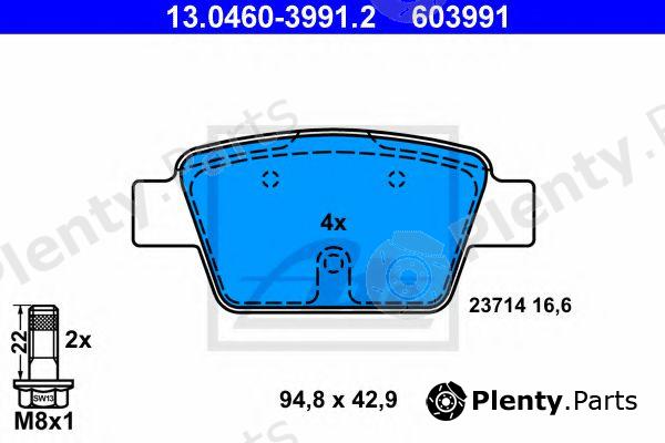  ATE part 13.0460-3991.2 (13046039912) Brake Pad Set, disc brake