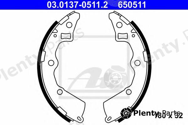  ATE part 03.0137-0511.2 (03013705112) Brake Shoe Set
