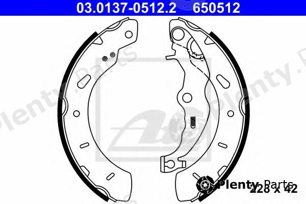  ATE part 03.0137-0512.2 (03013705122) Brake Shoe Set