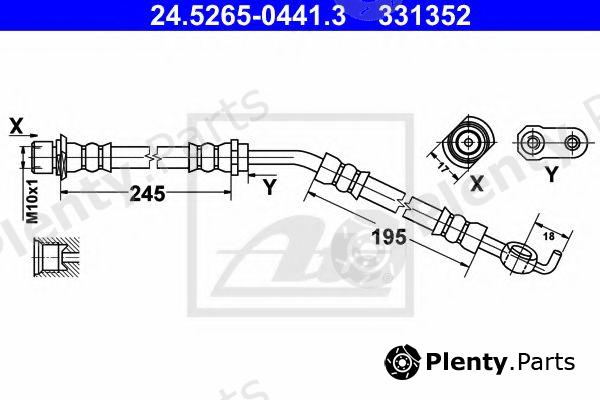  ATE part 24.5265-0441.3 (24526504413) Brake Hose