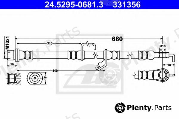  ATE part 24.5295-0681.3 (24529506813) Brake Hose