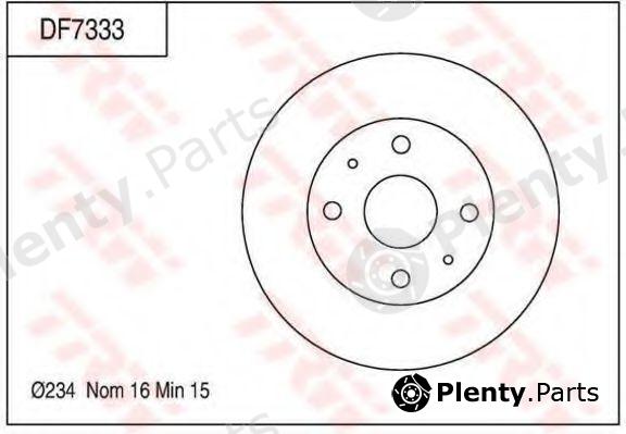 TRW part DF7333 Brake Disc