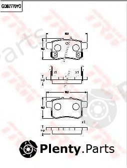  TRW part GDB7770 Brake Pad Set, disc brake