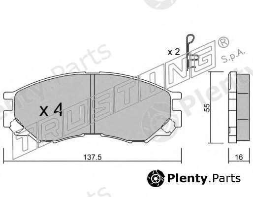  TRUSTING part 416.0 (4160) Brake Pad Set, disc brake