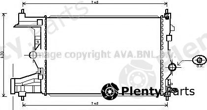  AVA QUALITY COOLING part OLA2487 Radiator, engine cooling