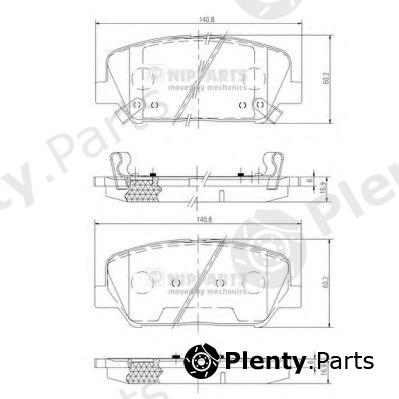  NIPPARTS part N3600547 Brake Pad Set, disc brake