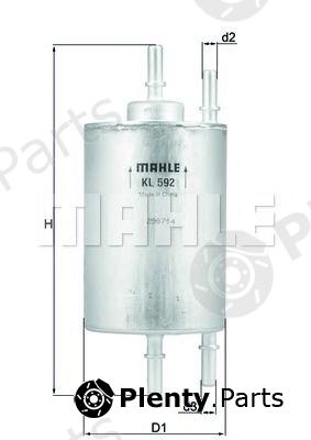  MAHLE ORIGINAL part KL592 Fuel filter