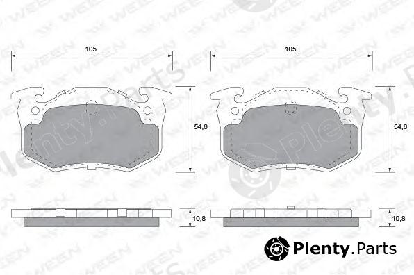  WEEN part 151-1155 (1511155) Brake Pad Set, disc brake