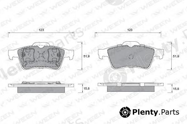  WEEN part 151-1246 (1511246) Brake Pad Set, disc brake