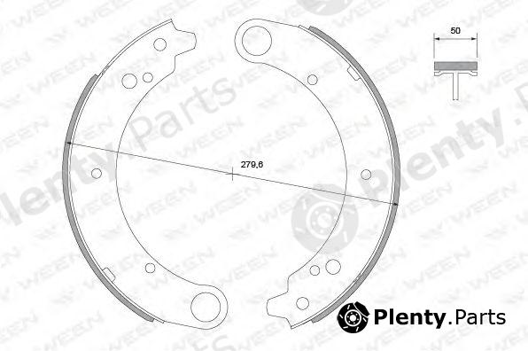  WEEN part 152-2005 (1522005) Brake Shoe Set