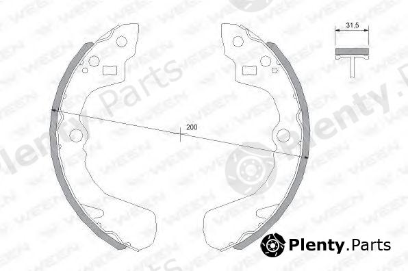  WEEN part 152-2123 (1522123) Brake Shoe Set