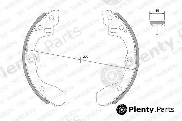  WEEN part 152-2461 (1522461) Brake Shoe Set