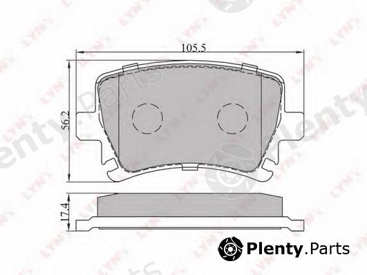  LYNXauto part BD-1204 (BD1204) Brake Pad Set, disc brake