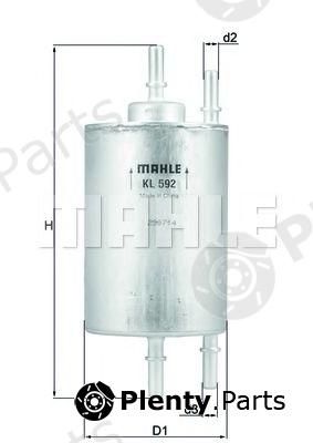  KNECHT part KL592 Fuel filter