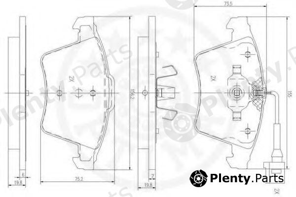  OPTIMAL part 12289 Brake Pad Set, disc brake