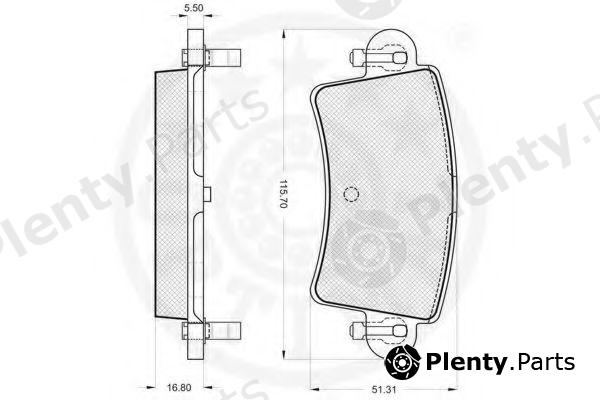  OPTIMAL part 83300 Brake Pad Set, disc brake