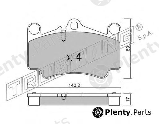  TRUSTING part 910.0 (9100) Brake Pad Set, disc brake
