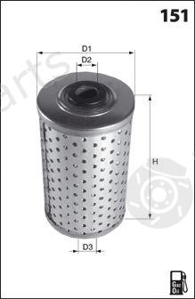  MECAFILTER part ELG5511 Fuel filter