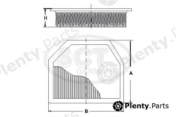  SCT Germany part SB2286 Air Filter