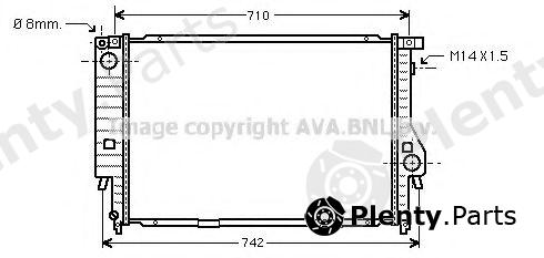  AVA QUALITY COOLING part BW2164 Radiator, engine cooling